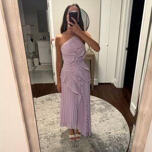 Elegant Lavender One-Shoulder Dress